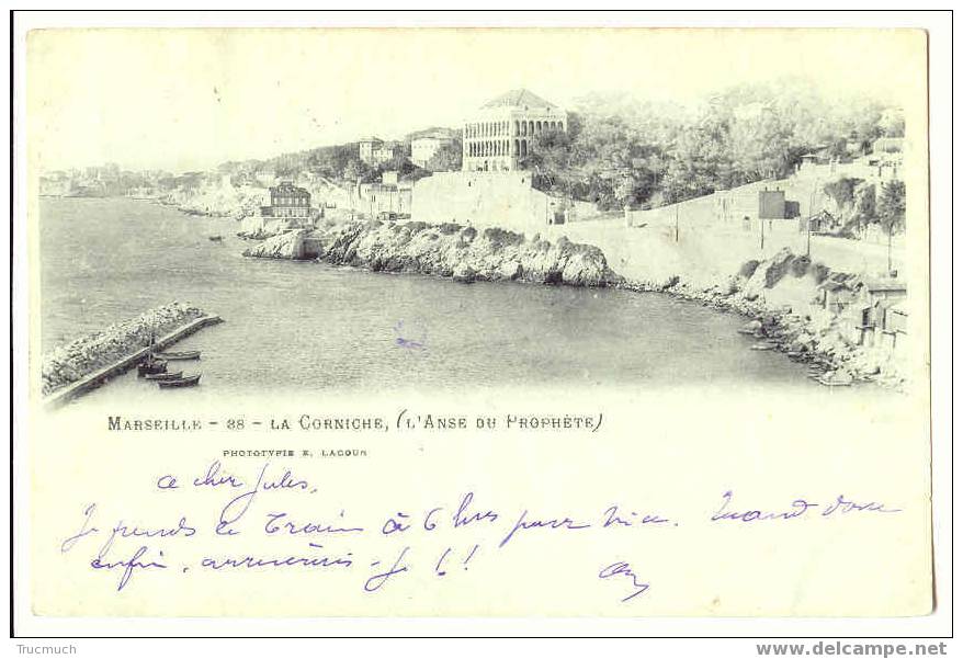 B303 - MARSEILLE - La Corniche ( L' Anse Du Prophète) - Endoume, Roucas, Corniche, Plages