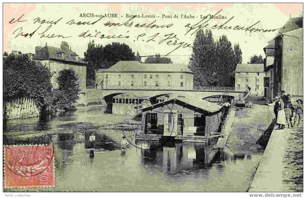 ARCIS-SUR-AUBE - Bateau-Lavoir - Pont De L'Aube - Les Moulins - Arcis Sur Aube