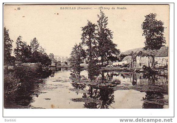 GOOD OLD FRANCE POSTCARD - DAOULAS - L´Etang Du Moulin - Daoulas