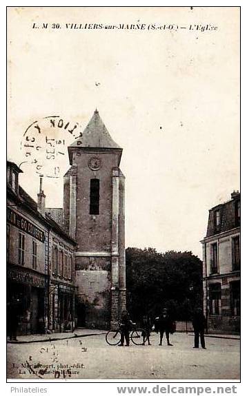 Villiers Place De L Eglise  1916 - Villiers Sur Marne