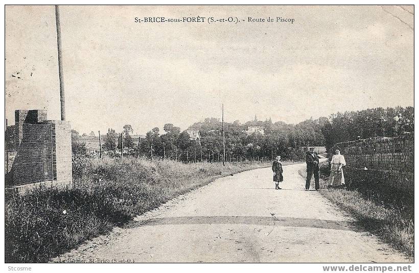 CPA - 95 - CPA Saint Brice Sous Forêt - La Route De Piscop - Saint-Brice-sous-Forêt