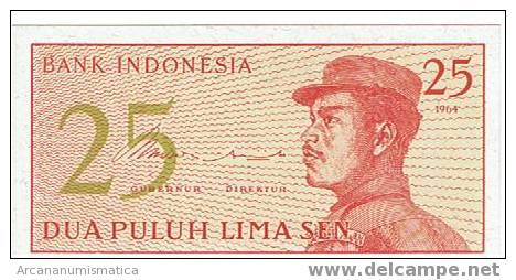 INDONESIA,25 SEN 1964 K93 SC  DL-3457 - Indonésie