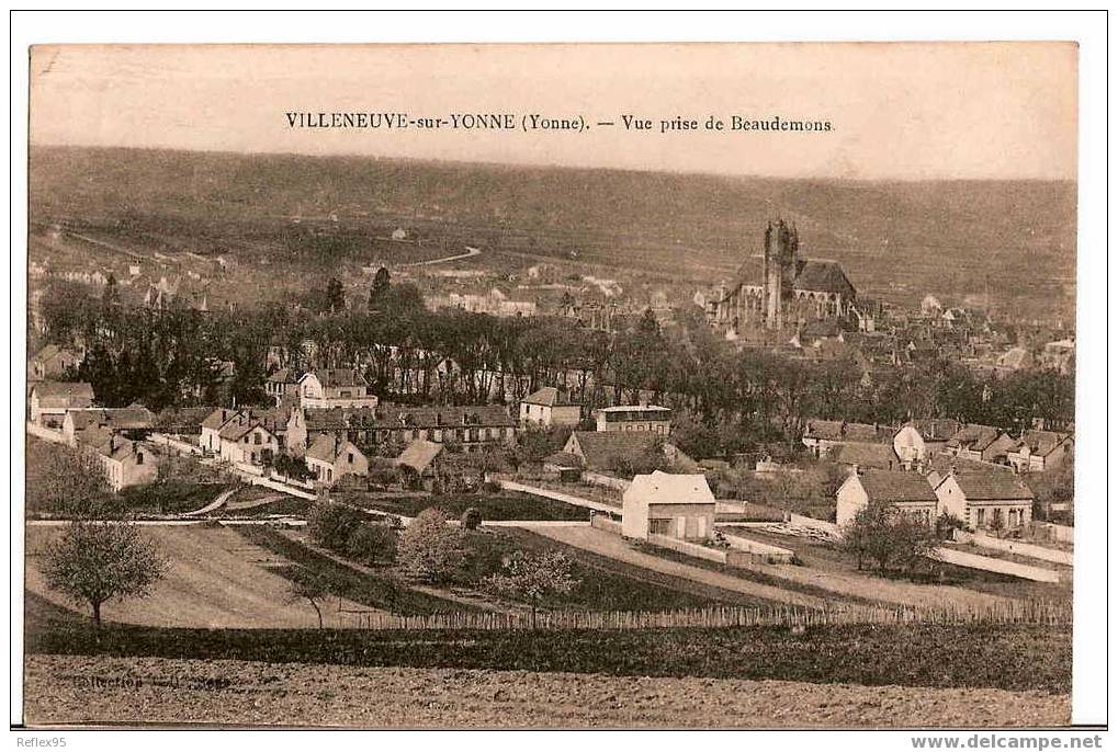 VILLENEUVE SUR YONNE - Vue Prise De Beaudemons. - Villeneuve-sur-Yonne