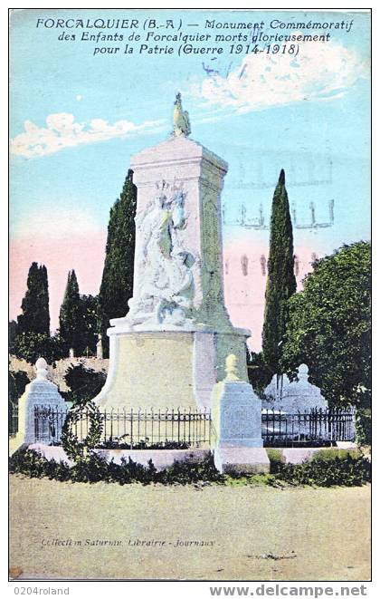 Forcalquier - Monument Commémoratif Des Enfants De Forcalquier Morts Glorieusementpour La France - Forcalquier