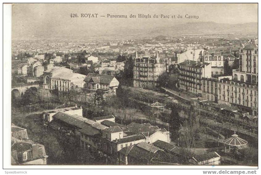 2647 Royat Panorama Des Hotels Du Parc Et Du Casino 426 Gouttefargeas . Kiosque à Musique - Royat