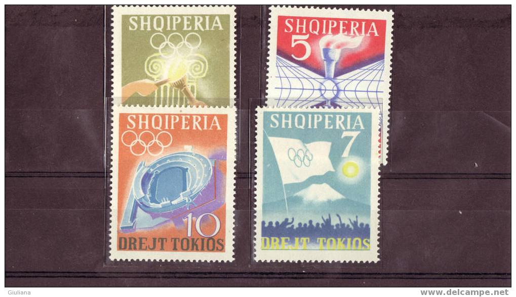 Albania - N. 685/88 (Yvert) - Ete 1964: Tokyo