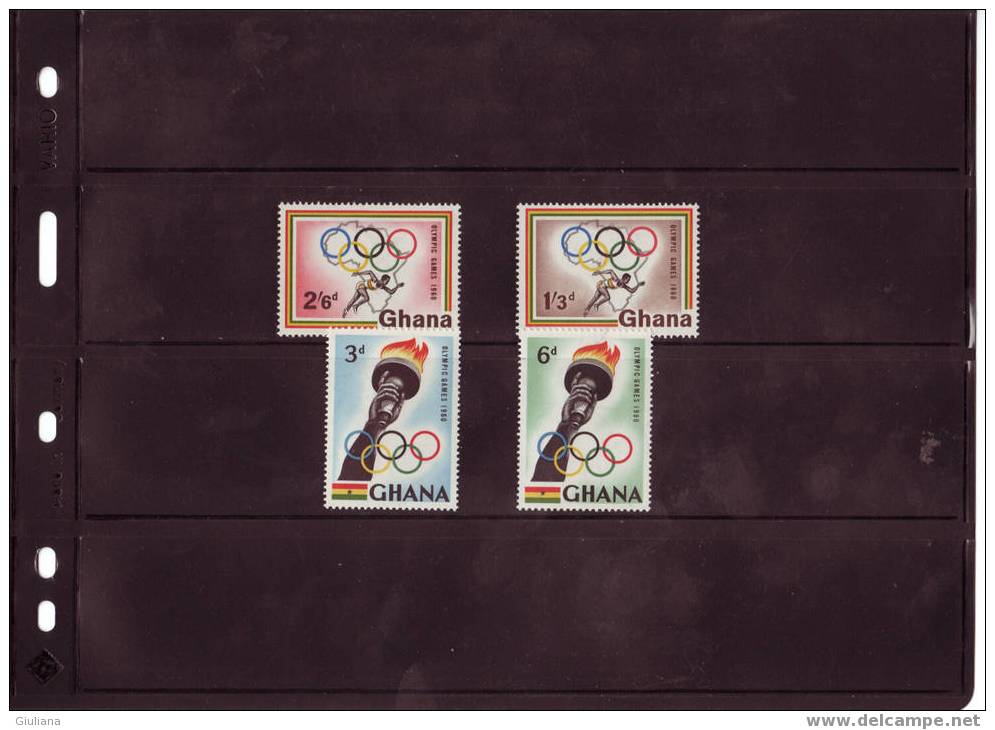 GHANA -n. 75/78 (Yvert) JO Roma 1960** - Ete 1960: Rome