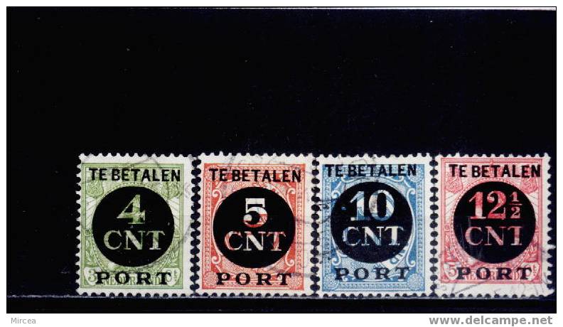 M1888 - Pays-Bas Taxe Yv.no.73/76 Obliteres,serie Complete - Postage Due