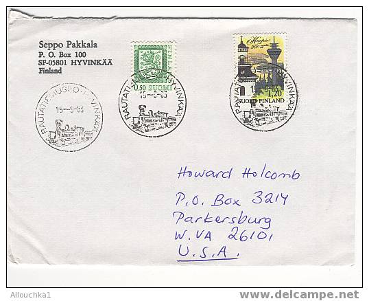 MARCOPHILIE LETTRE DE SUOMI  FINLANDE  HYVINKAA IPU 1983 POUR  USA - Other & Unclassified