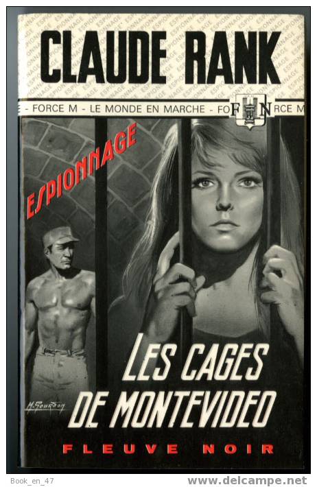 {29682} Claude Rank " Les Cages De Montevideo " ; Espionnage N° 1075 , EO 1973 . Gourdon . TBE  .  " En Baisse " - Fleuve Noir