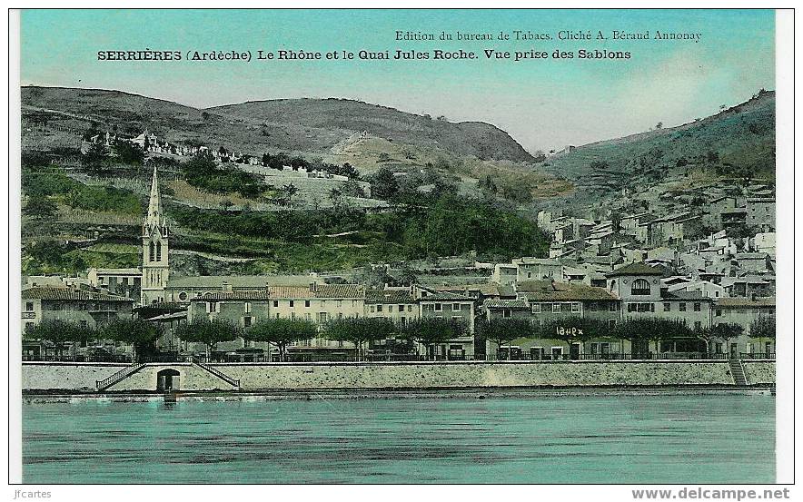 07 - SERRIERES - Le Rhône Et Le Quai Jules Roche - Vue Prise Des Sablons - Serrières