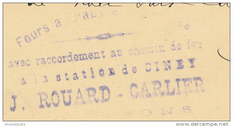 Entier Postal AMBULANT BXL-ARLON 1893 Petite Griffe CINEY - Cachet Rouard - Carlier Charbons  --  4/065 - Bahnpoststempel