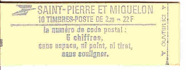 Carnet 2.20 Liberté De Gandon St Pierre Et Miquelon - Booklets