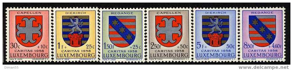 LUXEMBOURG - CARITAS 1958 - Yv 553-558 - Mi 595-600 - LUXUS POSTFRISCH - MNH** Cv 12,50 Euro - Unused Stamps