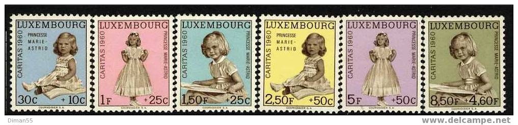 LUXEMBOURG - CARITAS 1960 - Yv 589-594 - Mi 631-636 - LUXUS POSTFRISCH - MNH** Cv 15 Euro - Unused Stamps