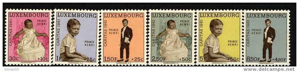 LUXEMBOURG - CARITAS 1961 - Yv 603-608 - Mi 649-654 - LUXUS POSTFRISCH - MNH** Cv 11 Euro - Unused Stamps