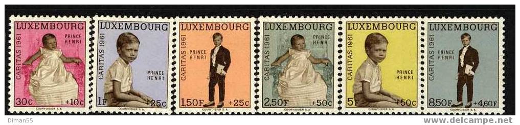 LUXEMBOURG - CARITAS 1961 - Yv 603-608 - Mi 649-654 - LUXUS POSTFRISCH - MNH** Cv 11 Euro - Nuovi