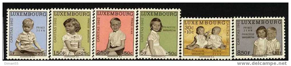 LUXEMBOURG - CARITAS 1962 - Yv 614-619 - Mi 660-665 - LUXUS POSTFRISCH - MNH** Cv 8 Euro - Unused Stamps
