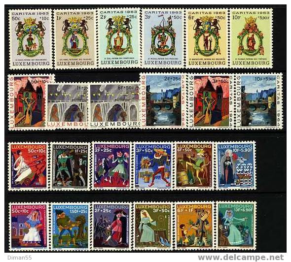 LUXEMBOURG - CARITAS 1963 -1964 -1965 -1966 - LUXUS POSTFRISCH - MNH**   KOMPLET - Unused Stamps