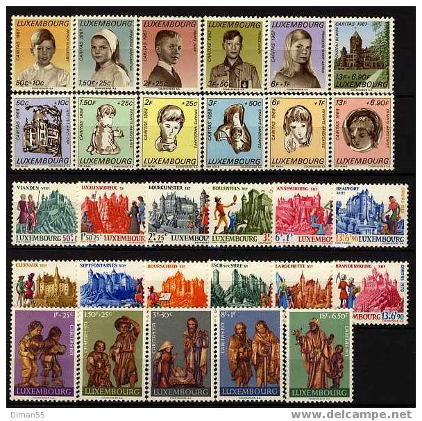 LUXEMBOURG - CARITAS 1967 -1968 -1969 -1970 -1971 - LUXUS POSTFRISCH - MNH**   KOMPLET - Unused Stamps