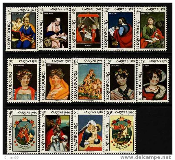 LUXEMBOURG - CARITAS 1978 -1979 -1980 - LUXUS POSTFRISCH - MNH**   KOMPLET - Unused Stamps