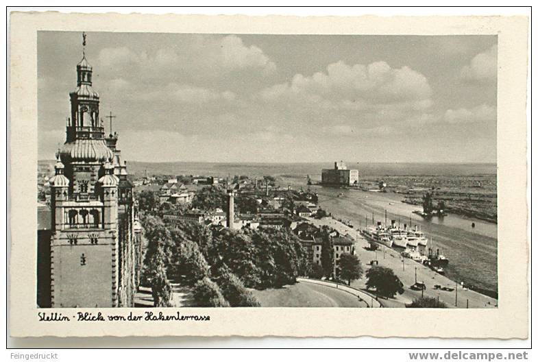 D 547 - Stettin. Blick Von Der Hakenterrasse - S/w Foto Ak Um 1920 - Polonia