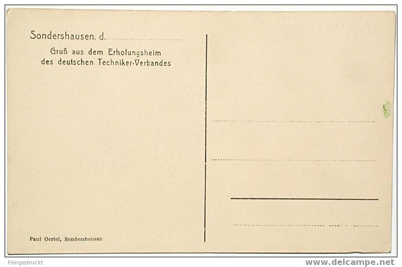 D 551 - Sondershausen. Erholungsheim Techniker-Verband - Sondershausen