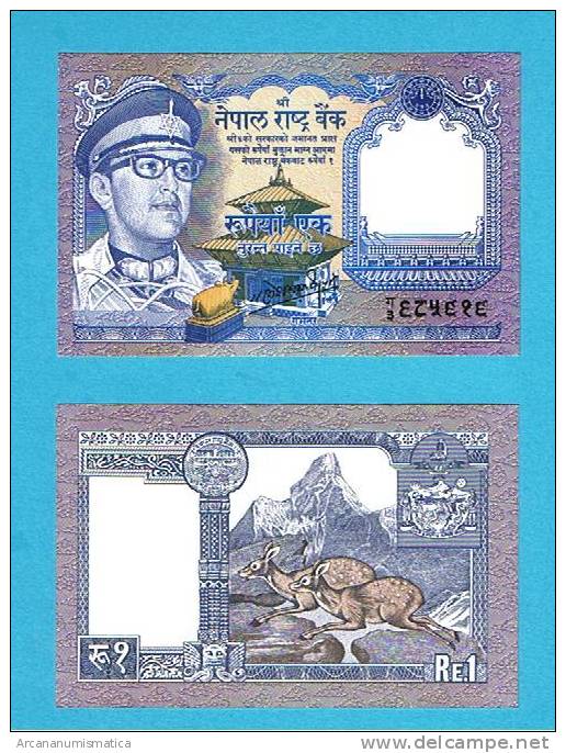 NEPAL,1 RUPIA 1974 K22 SC   DL-3223 - Népal