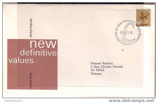 GRANDE BRETAGNE - 821 Sur Enveloppe 1er Jour - 1971-1980 Em. Décimales