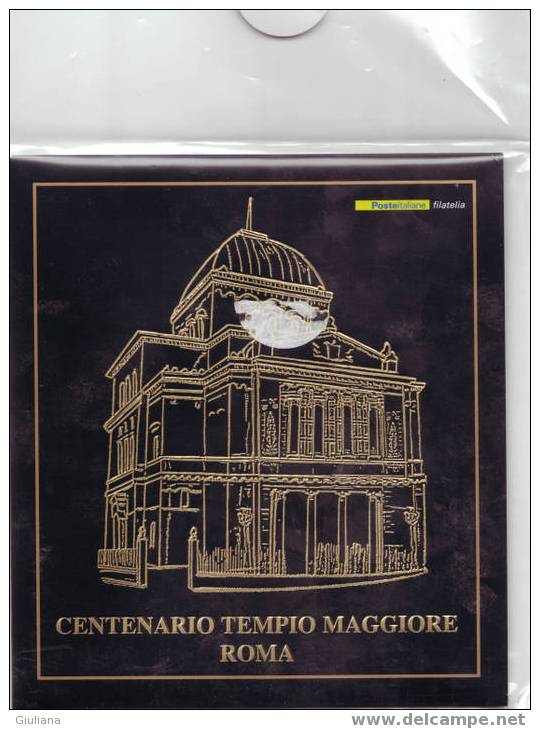 ITALIA - Folder Del Centenario Tempio Maggiore Roma - Contiene 2  MF - Emesso Nel 2004-Introvabile - Pochettes