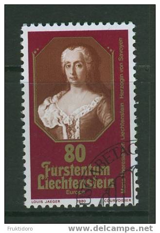 Liechtenstein Mi 742 Europa 1980 Princess Maria Theresia Von Liechtenstein - Oblitérés