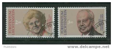 Liechtenstein Mi 988-989 Fürst Und Fürstin / Prince Franz Josef II And Princess Gina - Used Stamps