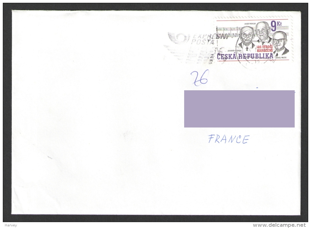 3 Lettres Rep Tchèque -> France, 2003 - Collections, Lots & Series