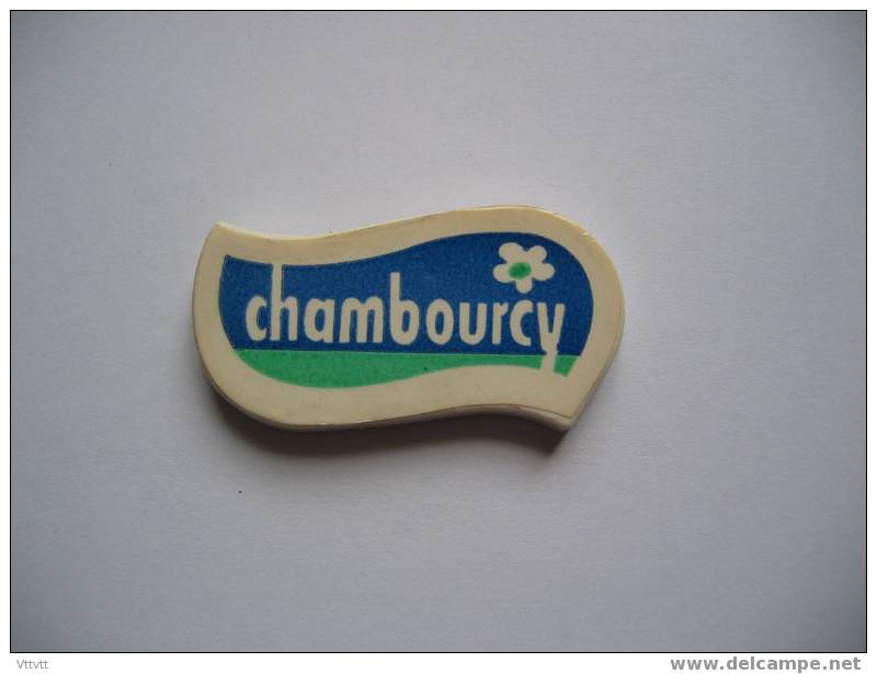 Magnet : Chambourcy; Produits Laitiers (5,5 Cm De Long, 2,8 Cm De Large, 0,5 Cm D´épaisseur) - Publicidad