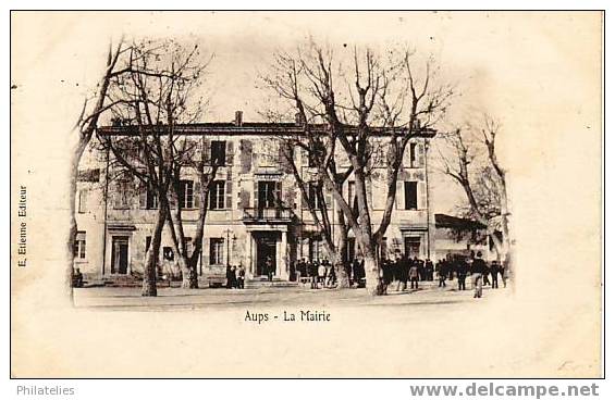 Aups La Mairie En 1906 - Aups