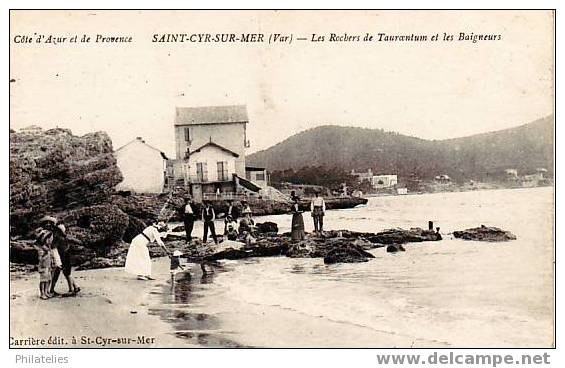 St Cyr Baigneurs Rochers  De Tauroentum - Saint-Cyr-sur-Mer