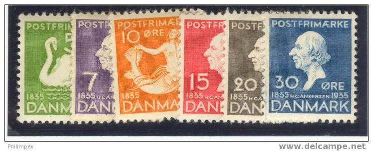 DENMARK, H.CHR. ANDERSEN 1935, COMPL. SET LIGHT HINGED *! - Ungebraucht