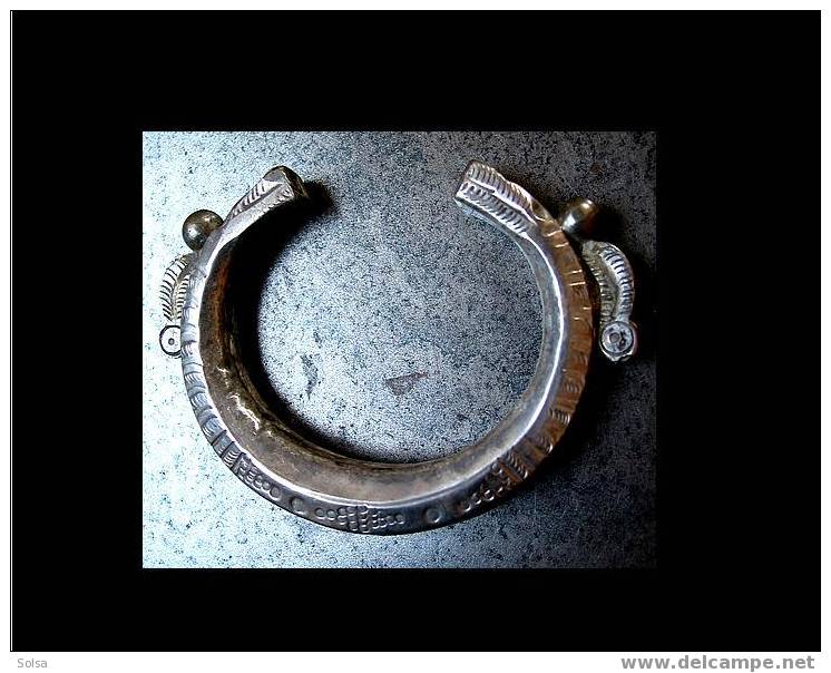 Bracelet Nagas Tibet Argent / Tibetan Nagas Silver Bracelet - Pulseras