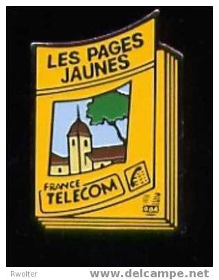 @+ PIN´S  FRANCE TELECOM  : "LES PAGES JAUNES" - France Télécom