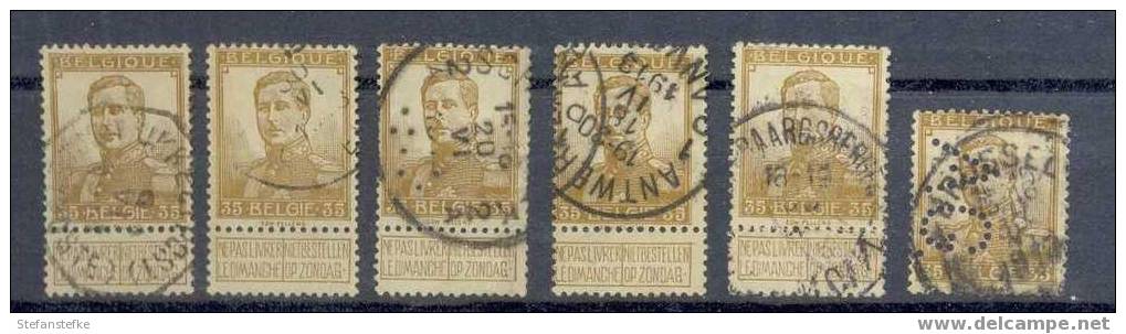 Belgie Ocb Nr : 113 Lot Gestempeld (zie Scan) - 1912 Pellens