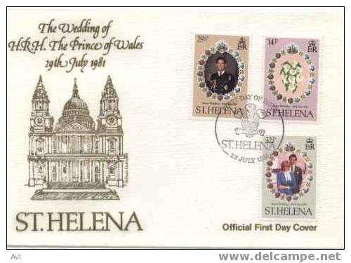 St.Helena 1981 Fdc. The Wedding Of H.R.H.Prince Of Wales. Beautiful Cover. - St. Helena