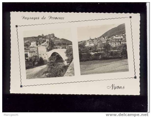 003518 Nyons Vue Générale & Pont Sur L'aygues édit.cellard N°62029 2 Vues - Nyons