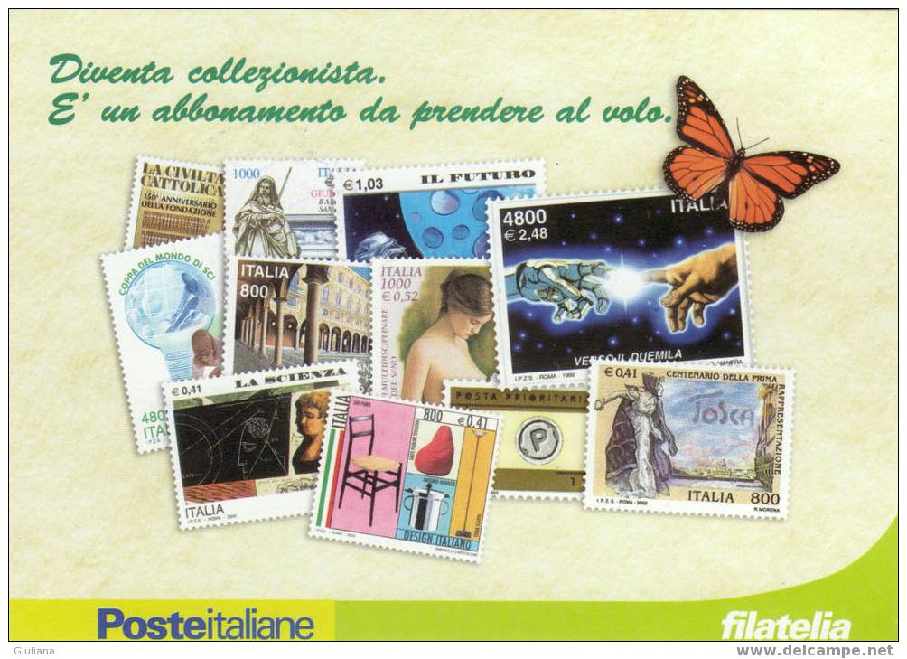 ITALIA - Cartolina Poste Italiane "Invito Al Collezionismo" Con Al Retro Timbro Circolo Filatelico Vogherese -Voghera(PV - Errors And Curiosities