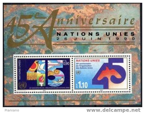PIA - 1990 - 45° Des Nations Unies - Yv Bf 6) - Hojas Y Bloques