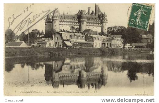 Pierrefonds - Le Château Et L'étang - Coin Abîmé - Liancourt