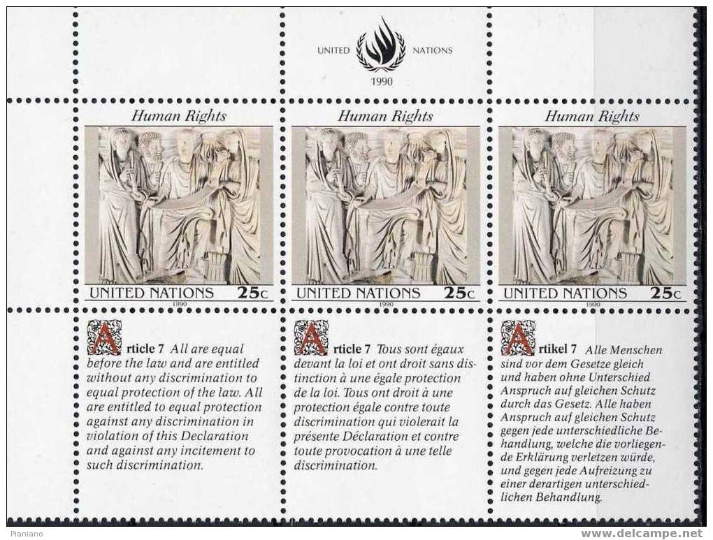 PIA - 1990 - Déclarations Universelle Des Droits De L´Homme  - (Yv 578-83) - Unused Stamps