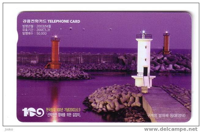 Lighthouse - Leuchtturm - Phare - Leuchttürme - Phares - Lighthouses – KOREA Limited Card 50.000 Ex. Only - Fari