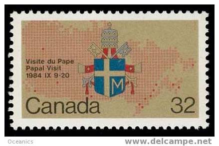 Canada (Scott No.1030 - Visite Papale / Papal Visit) [**] - Neufs