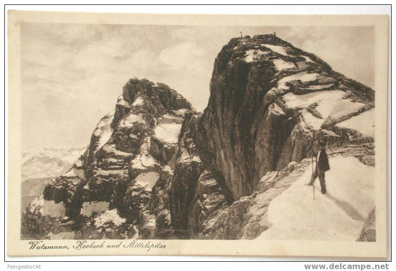 D 642 - Watzmann, Hocheck U. Mittelspitze - Ak Um 1925 - Mountaineering, Alpinism