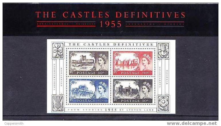 (141 F) Great Britain / GB / UK / Grande Bretagne  Presentation Pack Castles Sheet / PP Bf Chateaux   ** / Mnh  Mi BL 23 - Presentation Packs